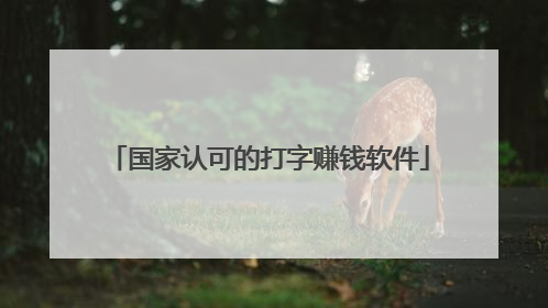 国家认可的打字赚钱软件