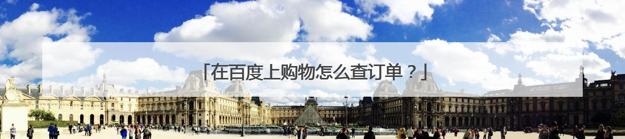 在百度上购物怎么查订单?