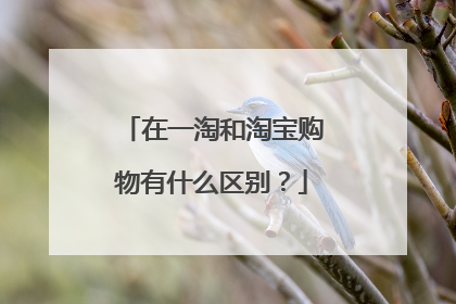 在一淘和淘宝购物有什么区别?