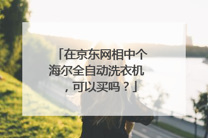 在京东网相中个海尔全自动洗衣机,可以买吗?