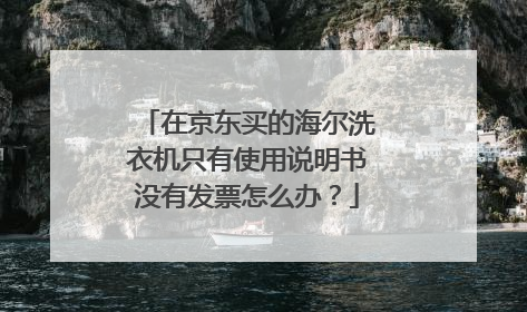 在京东买的海尔洗衣机只有使用说明书没有发票怎么办？