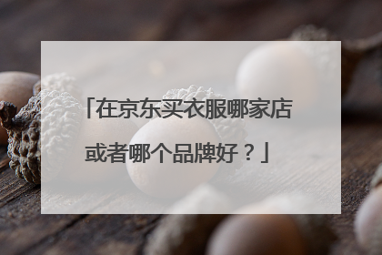 在京东买衣服哪家店或者哪个品牌好?