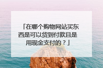 在哪个购物网站买东西是可以货到付款且是用现金支付的？