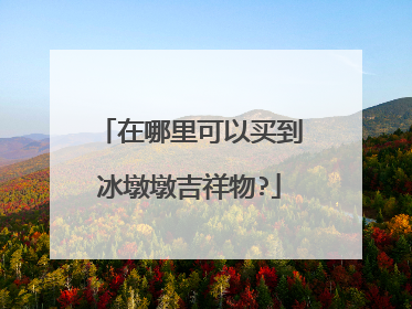 在哪里可以买到冰墩墩吉祥物?