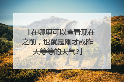 在哪里可以查看现在之前，也就是刚才或昨天等等的天气?
