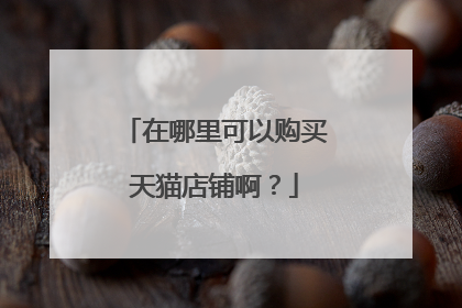 在哪里可以购买天猫店铺啊？