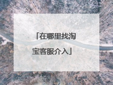 在哪里找淘宝客服介入