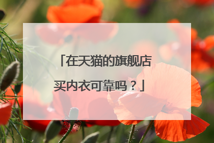 在天猫的旗舰店买内衣可靠吗？