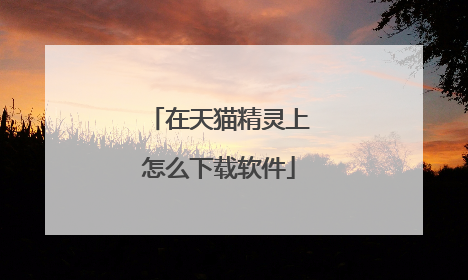 在天猫精灵上怎么下载软件