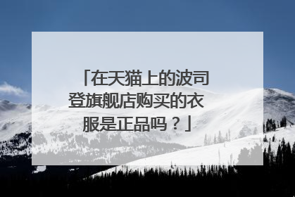 在天猫上的波司登旗舰店购买的衣服是正品吗?