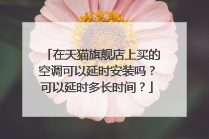 在天猫旗舰店上买的空调可以延时安装吗?可以延时多长时间?