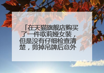 在天猫旗舰店购买了一件歌莉娅女装，但是没有仔细检查清楚，剪掉吊牌后意外发现衣服多处破洞，随即跟客