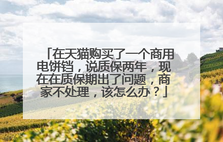 在天猫购买了一个商用电饼铛,说质保两年,现在在质保期出了问题,商家不处理,该怎么办?