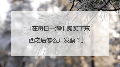在每日一淘中购买了东西之后怎么开发票？
