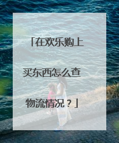 在欢乐购上买东西怎么查物流情况？