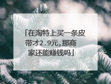 在淘特上买一条皮带才2.9元,那商家还能赚钱吗