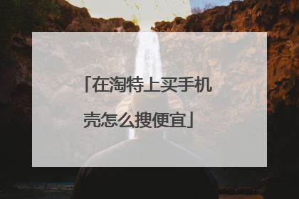 在淘特上买手机壳怎么搜便宜