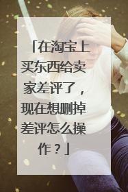 在淘宝上买东西给卖家差评了，现在想删掉差评怎么操作？