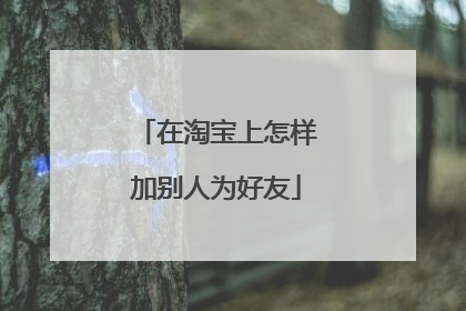 在淘宝上怎样加别人为好友
