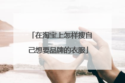 在淘宝上怎样搜自己想要品牌的衣服