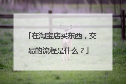 在淘宝店买东西，交易的流程是什么？