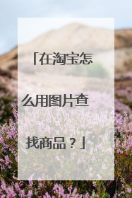 在淘宝怎么用图片查找商品?
