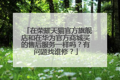 在荣耀天猫官方旗舰店和在华为官方商城买的售后服务一样吗？有问题找谁修？