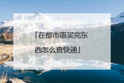 在都市惠买完东西怎么查快递