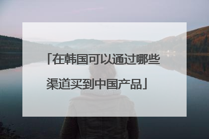 在韩国可以通过哪些渠道买到中国产品