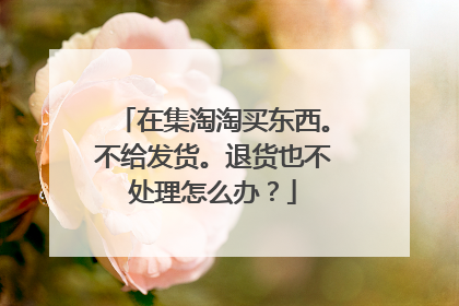 在集淘淘买东西。不给发货。退货也不处理怎么办?