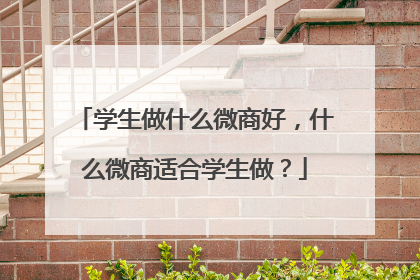 学生做什么微商好，什么微商适合学生做？