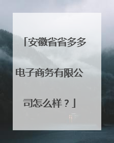 安徽省省多多电子商务有限公司怎么样?