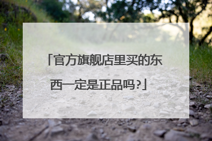 官方旗舰店里买的东西一定是正品吗?