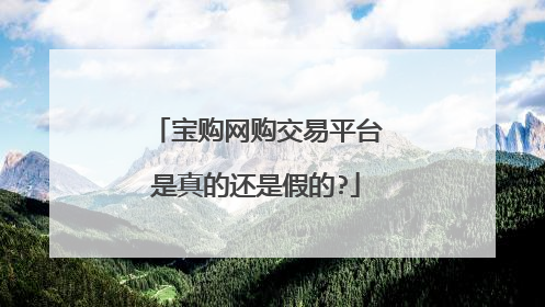 宝购网购交易平台是真的还是假的?