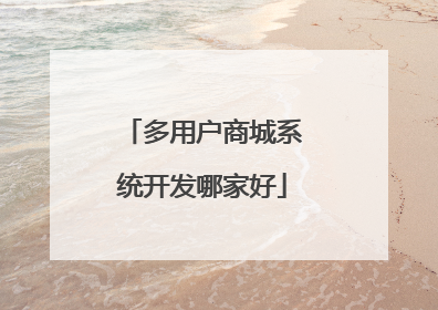 多用户商城系统开发哪家好