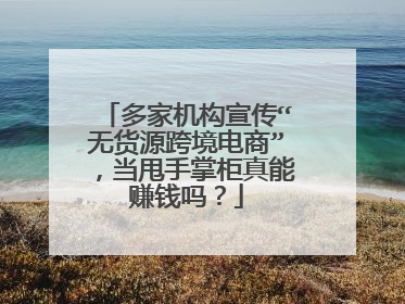 多家机构宣传“无货源跨境电商”,当甩手掌柜真能赚钱吗?