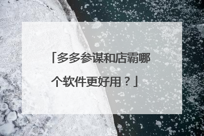 多多参谋和店霸哪个软件更好用?