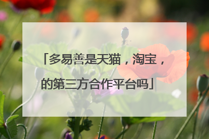 多易善是天猫,淘宝,的第三方合作平台吗