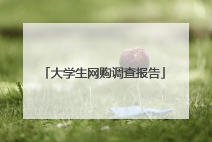 大学生网购调查报告