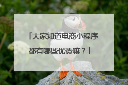 大家知道电商小程序都有哪些优势嘛?