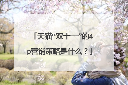 天猫“双十一”的4p营销策略是什么?