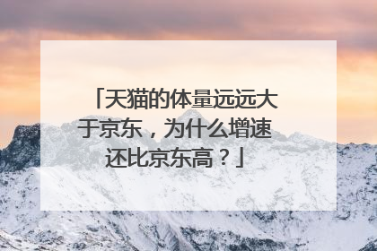 天猫的体量远远大于京东,为什么增速还比京东高?