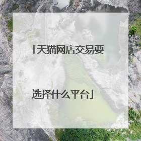 天猫网店交易要选择什么平台