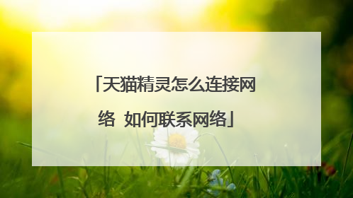 天猫精灵怎么连接网络 如何联系网络