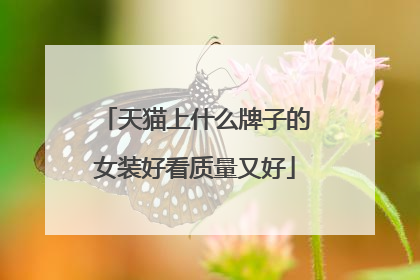 天猫上什么牌子的女装好看质量又好