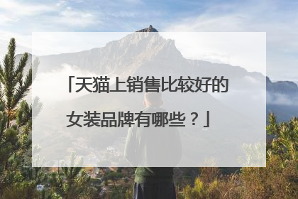 天猫上销售比较好的女装品牌有哪些?