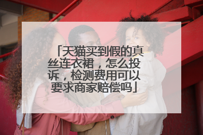 天猫买到假的真丝连衣裙,怎么投诉,检测费用可以要求商家赔偿吗