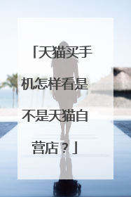 天猫买手机怎样看是不是天猫自营店？