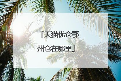 天猫优仓鄂州仓在哪里