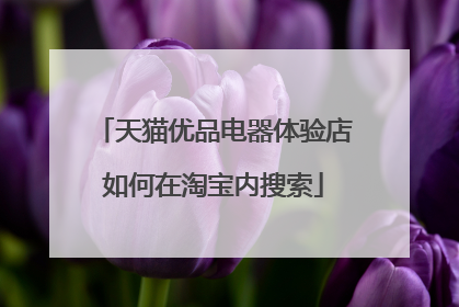天猫优品电器体验店如何在淘宝内搜索